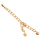 DQ metal extension chain set with lobster clasp and 2mm clamp Rosegold